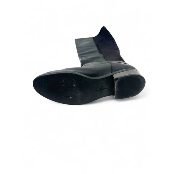 Cole Haan 8 Adler black leather and suede tall knee-high boots Riding Buckle - Picture 4 of 9